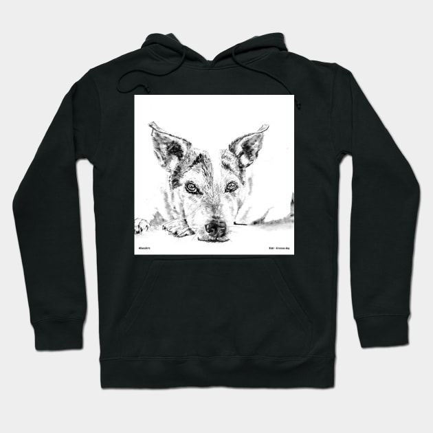 Kobi - A rescue dog Hoodie by AllansArts